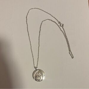Elegant Silver Ladybug Pendant Necklace